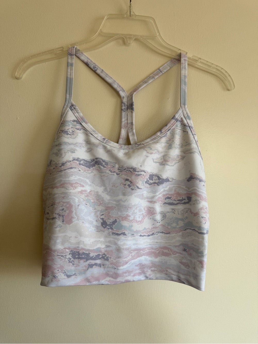 Beyond Yoga Marble-Print Tank in Pastel